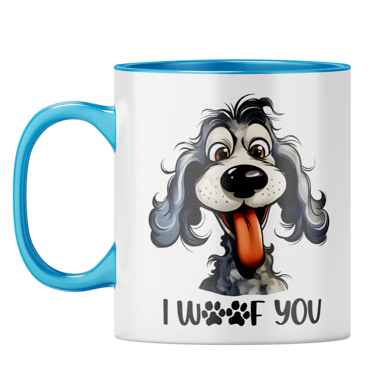 I Woof You Coffee Mug Light Blue