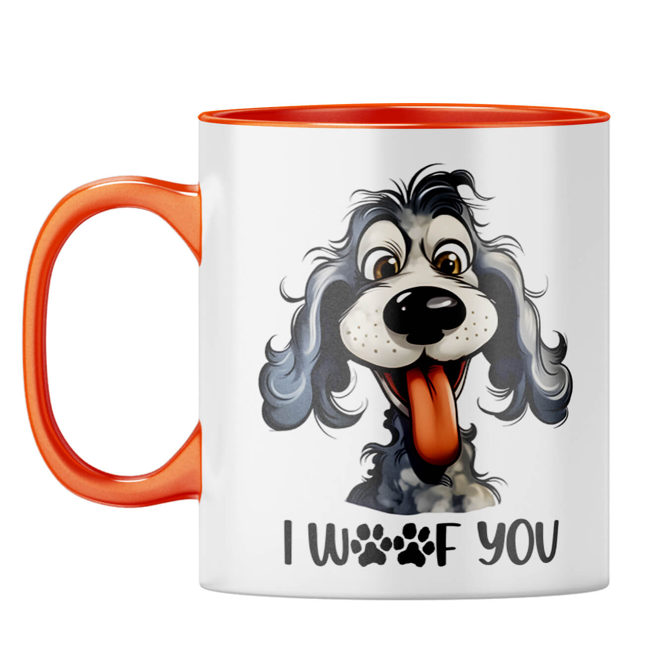 I Woof You Coffee Mug Orange