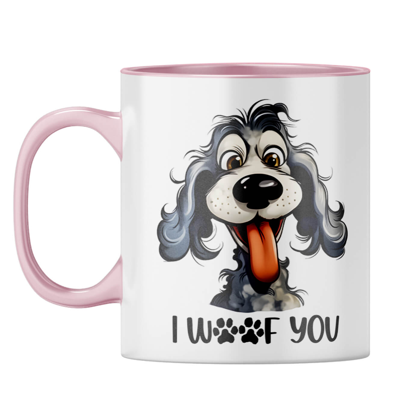 I Woof You Coffee Mug Pink