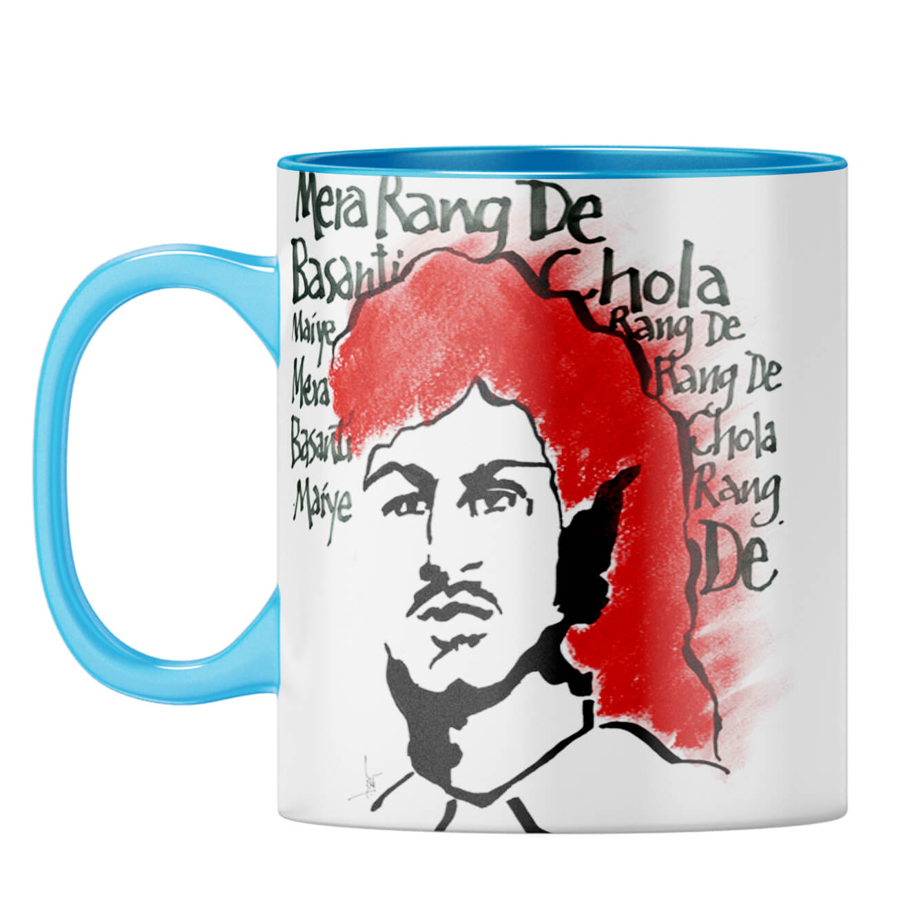 Indro's Art Bhagat Singh Coffee Mug Light Blue