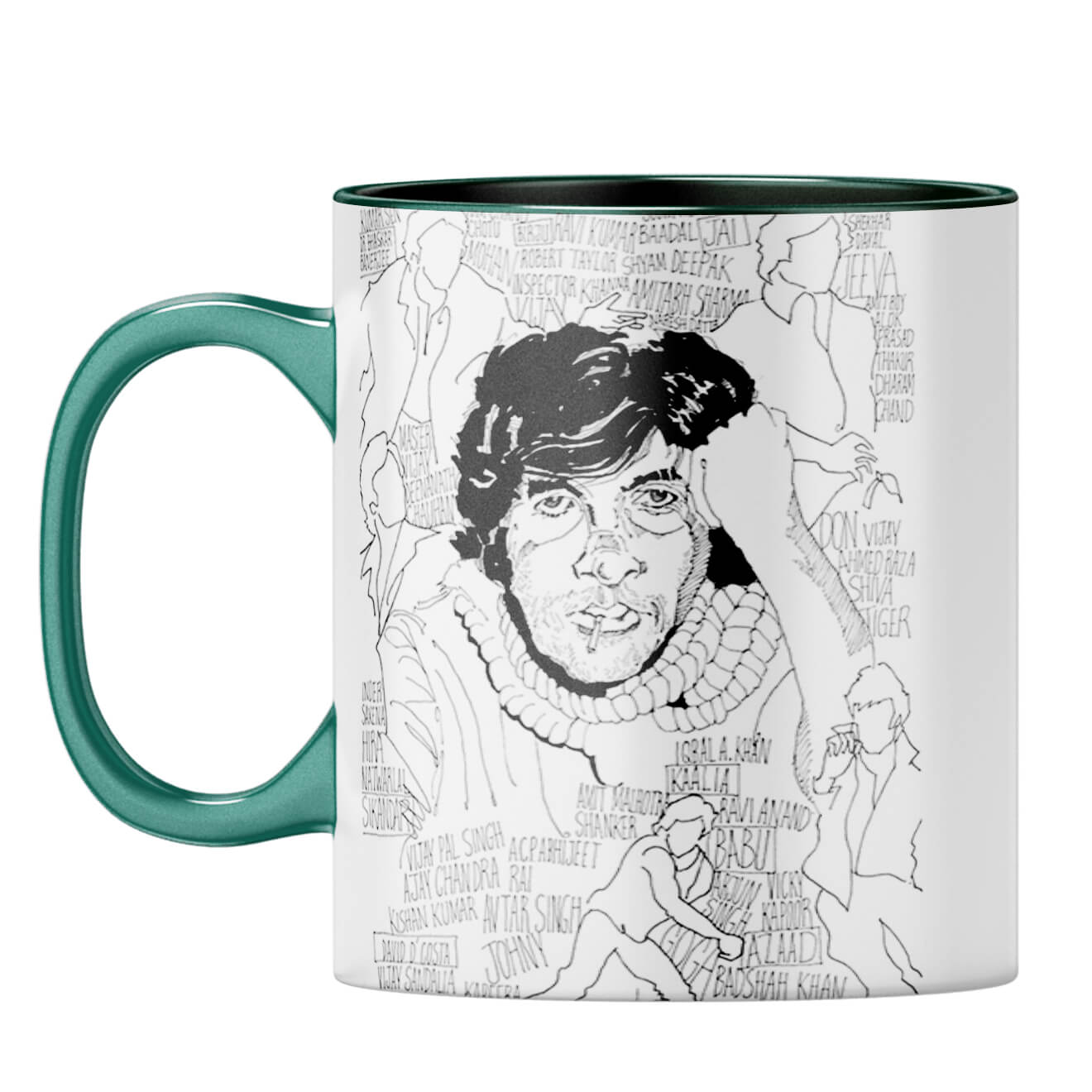 Indro's Art Big B Coffee Mug Dark Green