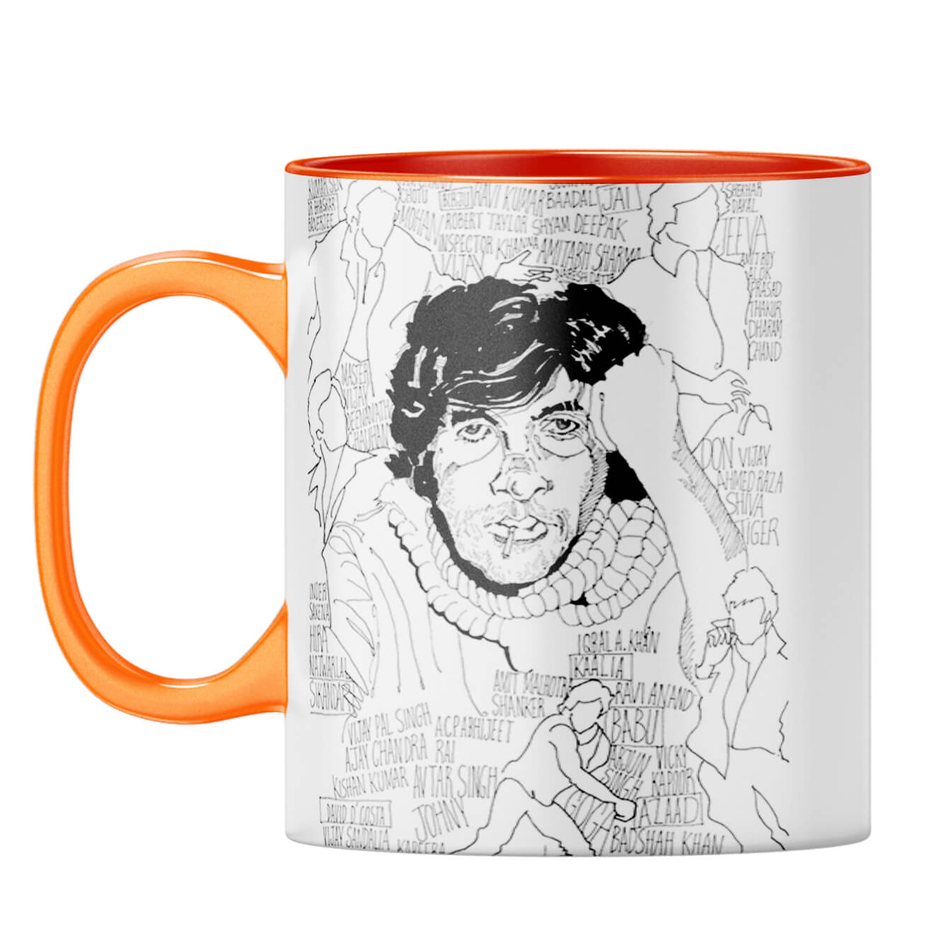 Indro's Art Big B Coffee Mug Orange