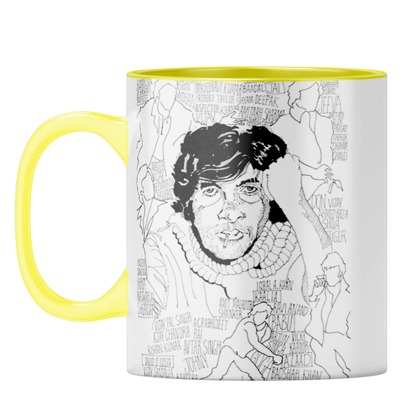 Indro's Art Big B Coffee Mug Yellow