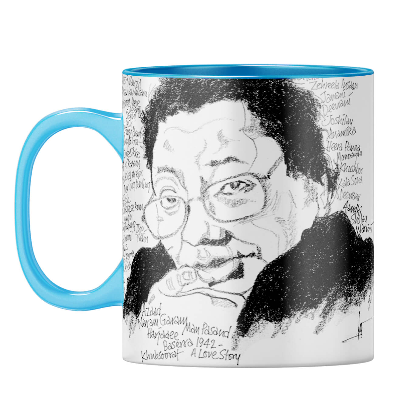 Indro's Art RD Burman Coffee Mug Light Blue