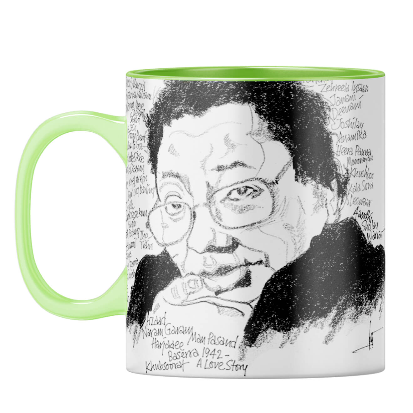 Indro's Art RD Burman Coffee Mug Light Green