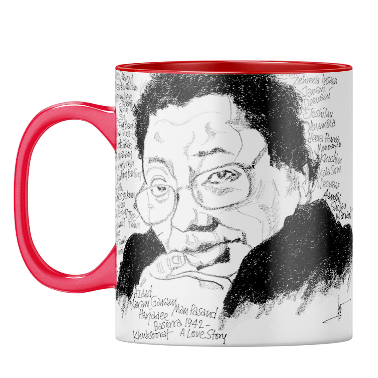 Indro's Art RD Burman Coffee Mug Red