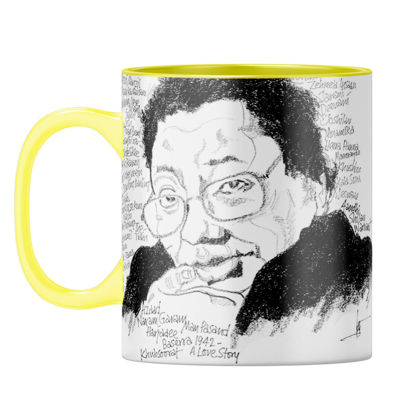 Indro's Art RD Burman Coffee Mug Yellow