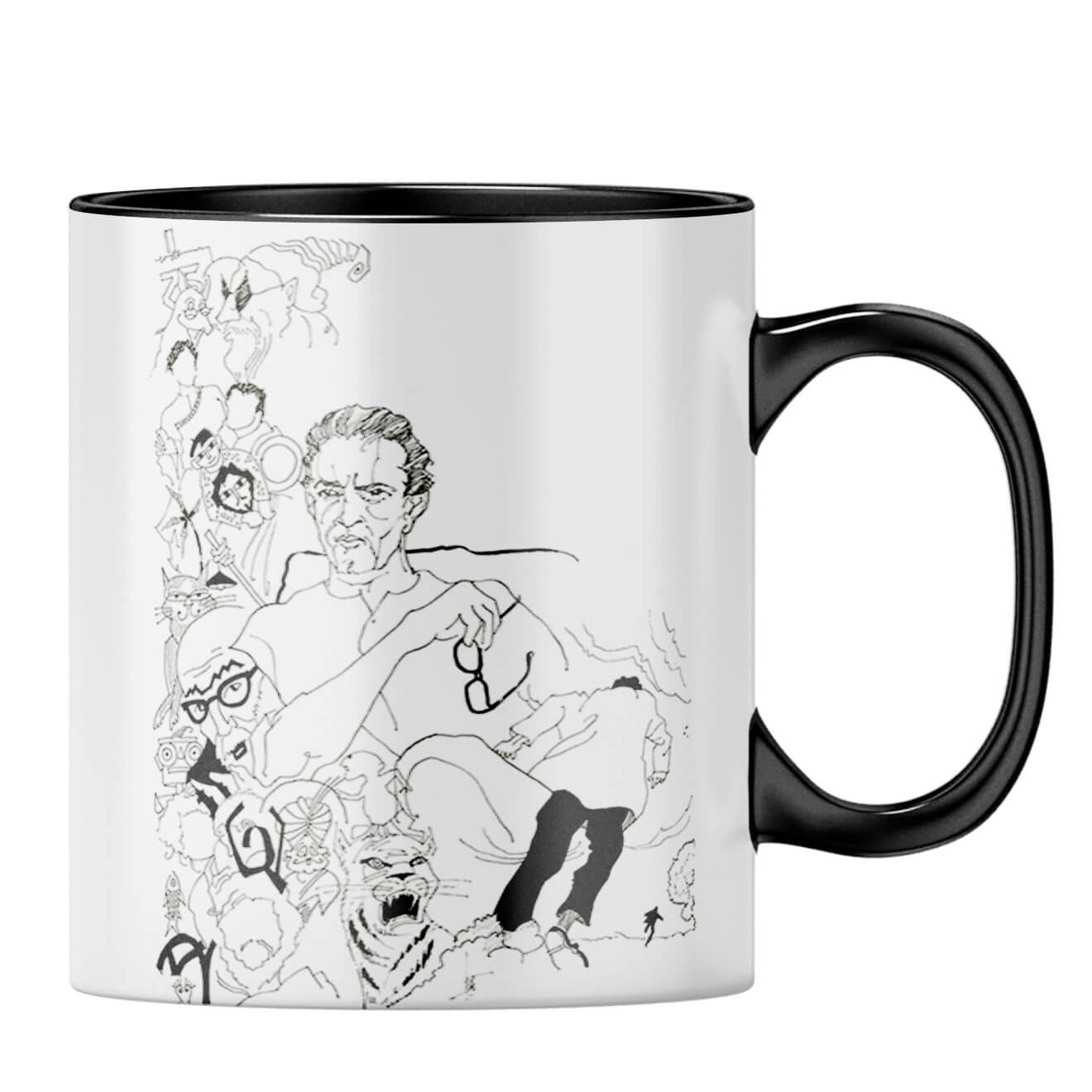 Indro's Art Satyajit Ray Coffee MugB-Black