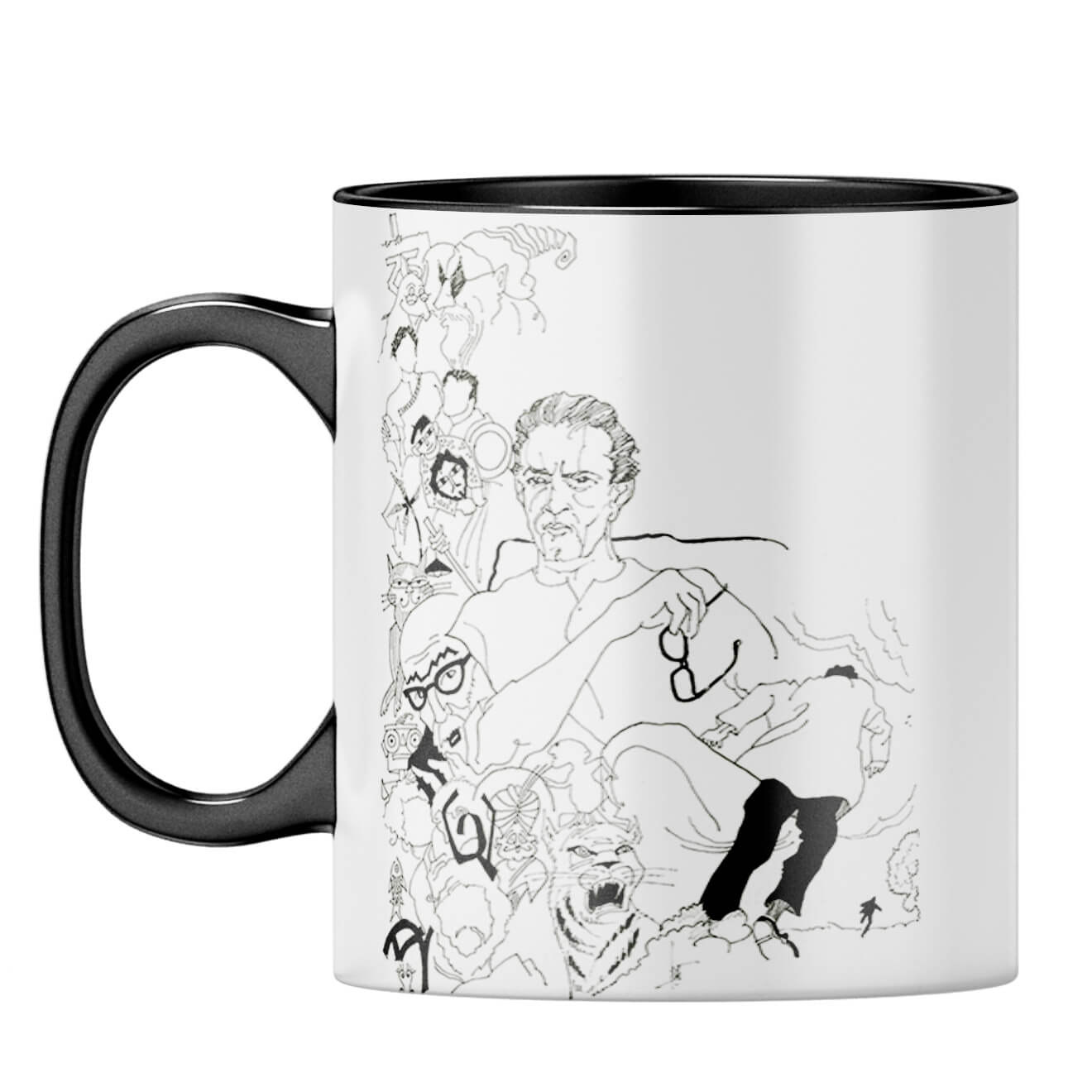 Indro's Art Satyajit Ray Coffee Mug Black
