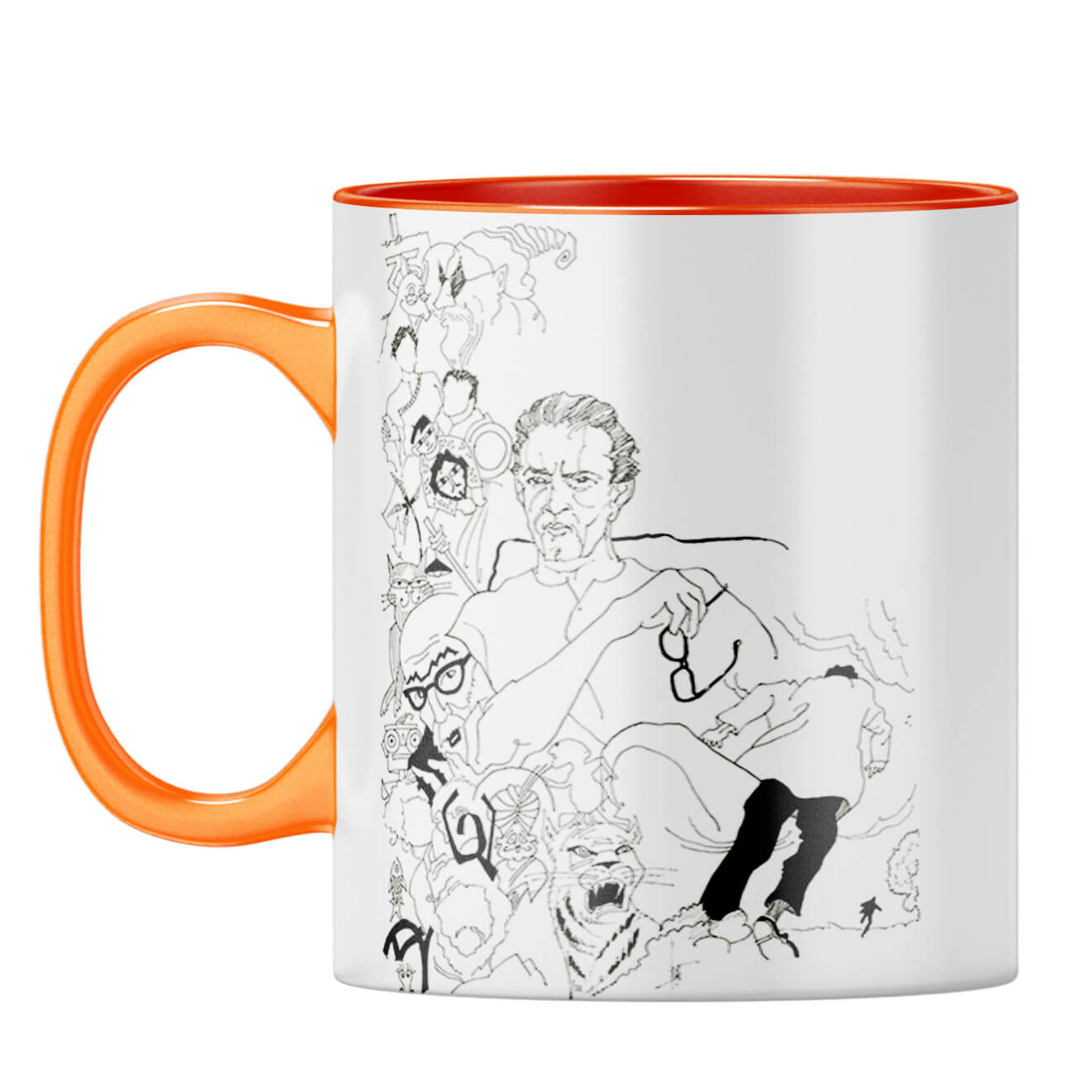 Indro's Art Satyajit Ray Coffee Mug Orange