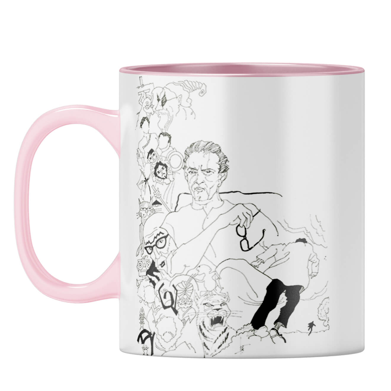 Indro's Art Satyajit Ray Coffee Mug Pink