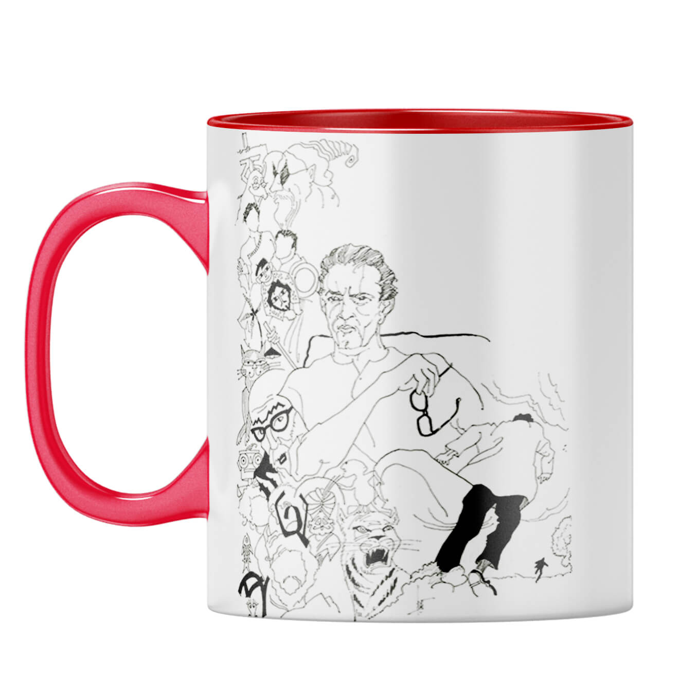 Indro's Art Satyajit Ray Coffee Mug Red