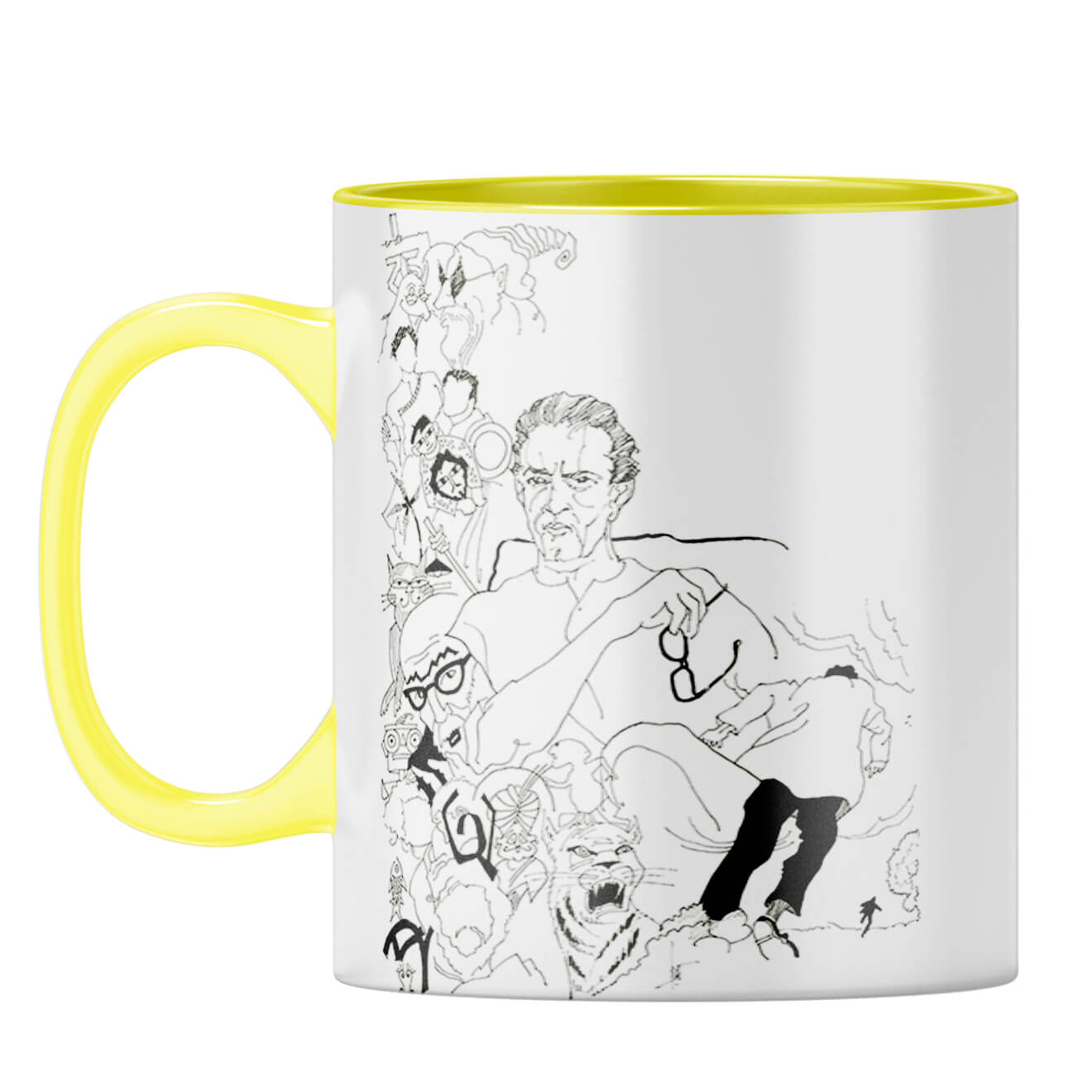Indro's Art Satyajit Ray Coffee Mug Yellow