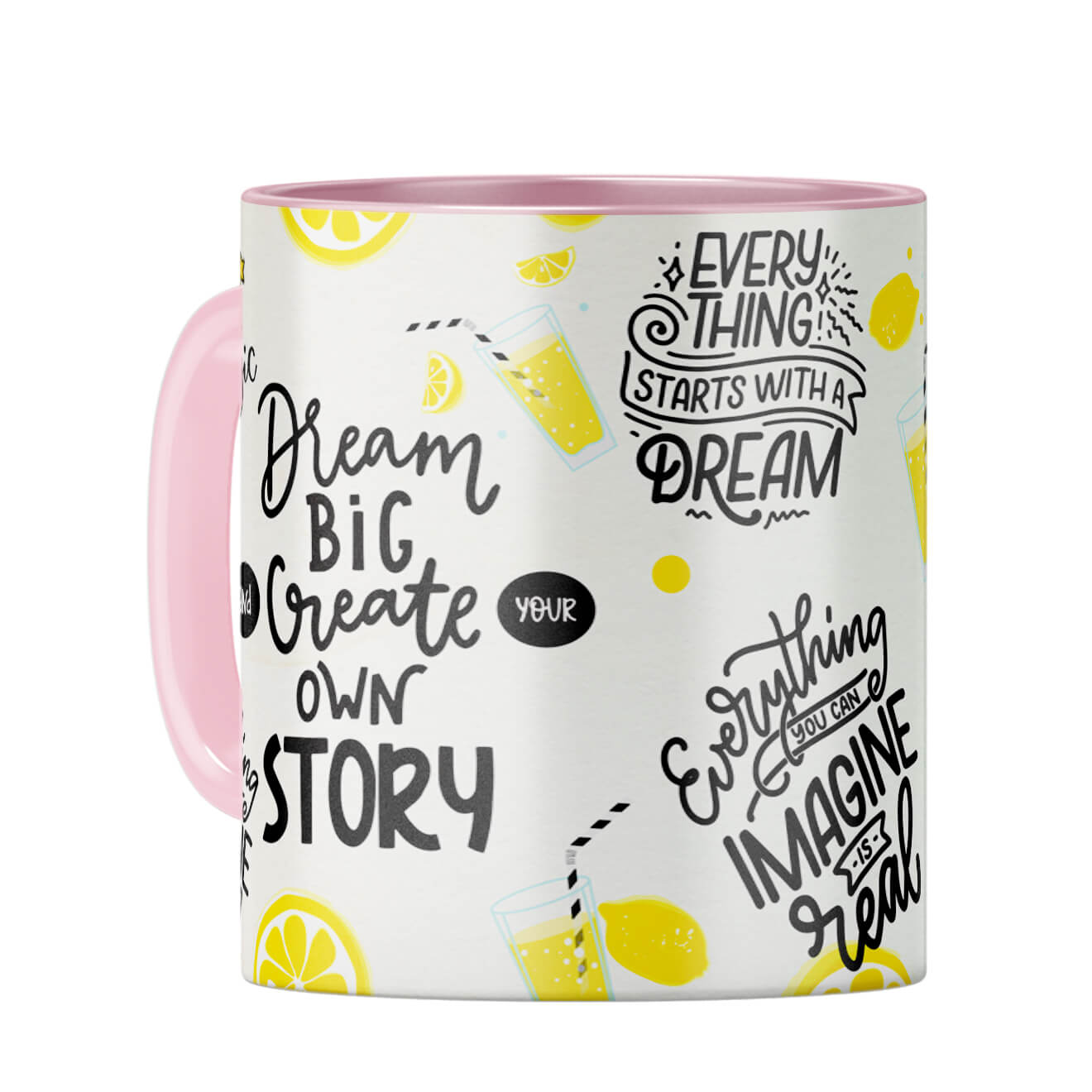 Keep On Dreaming Mug Coffee Mug Pink