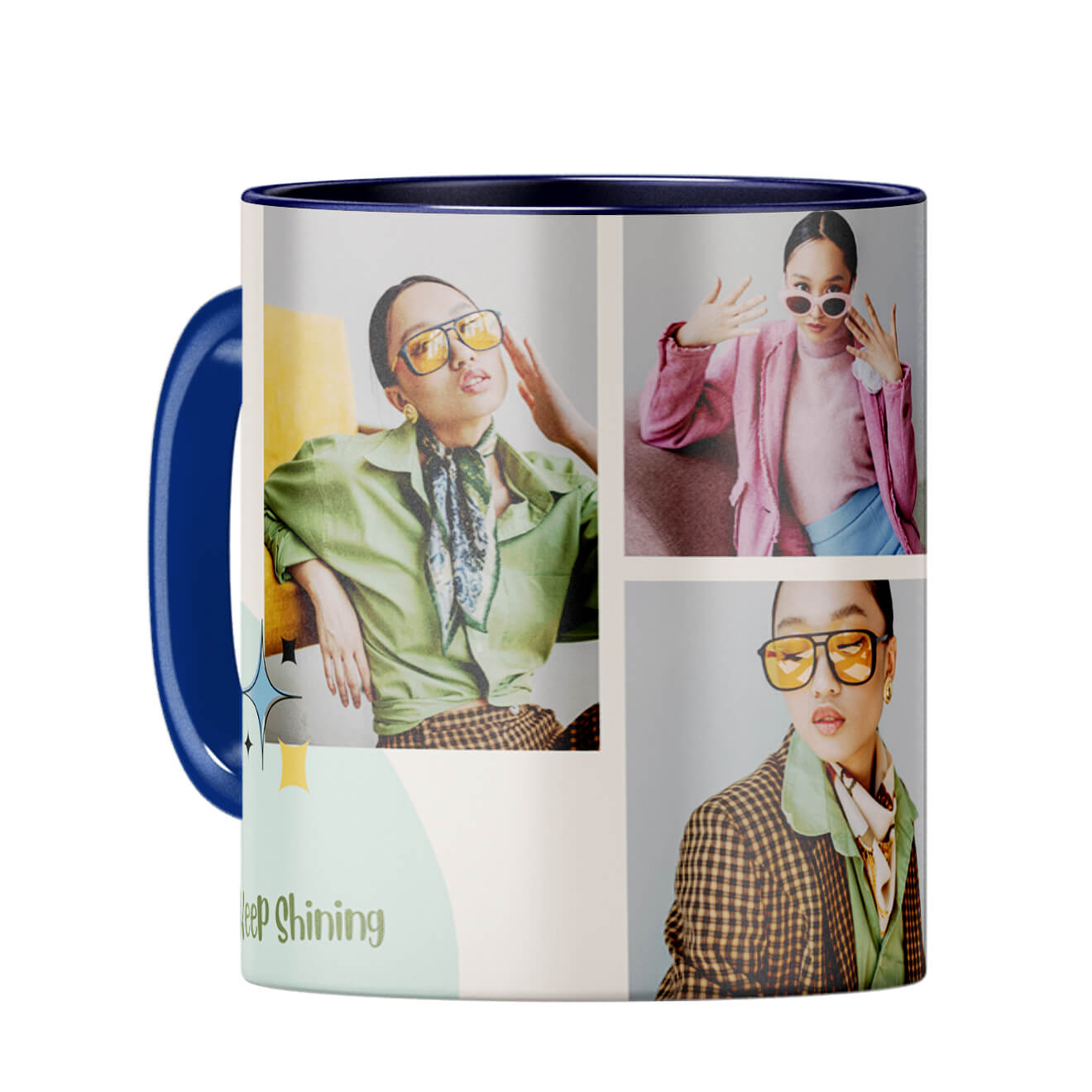 Keep Shining Coffee Mug Dark Blue