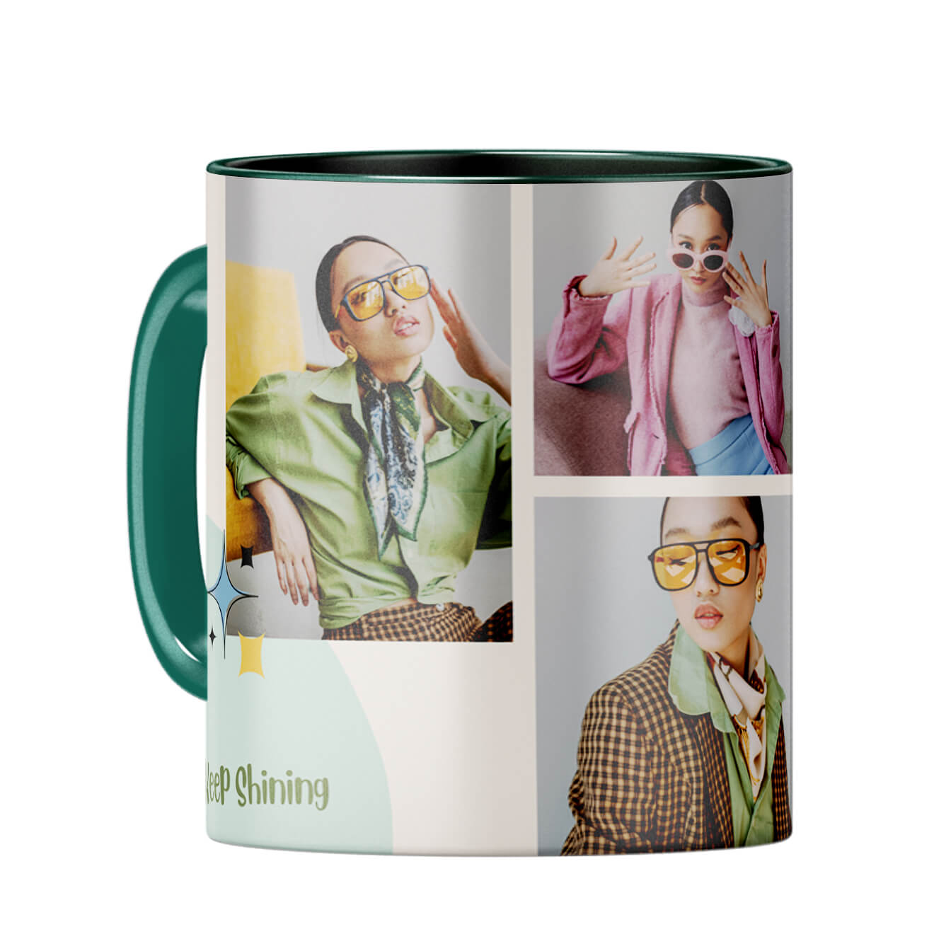 Keep Shining Coffee Mug Dark Green