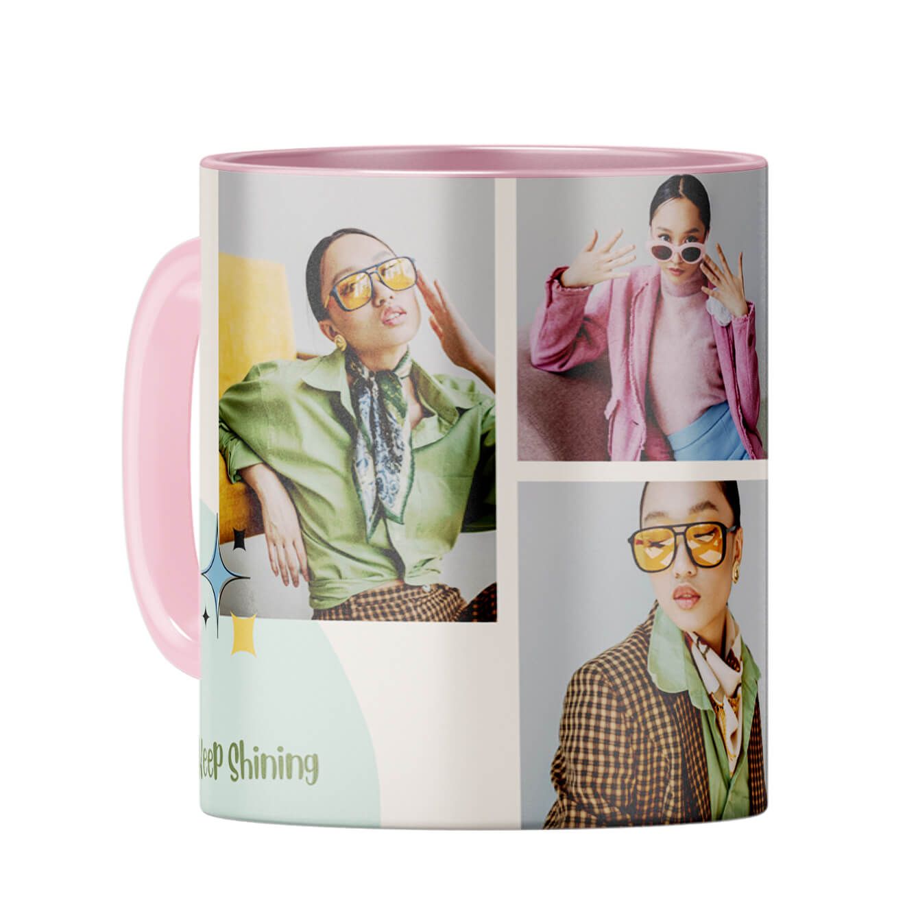 Keep Shining Coffee Mug Pink