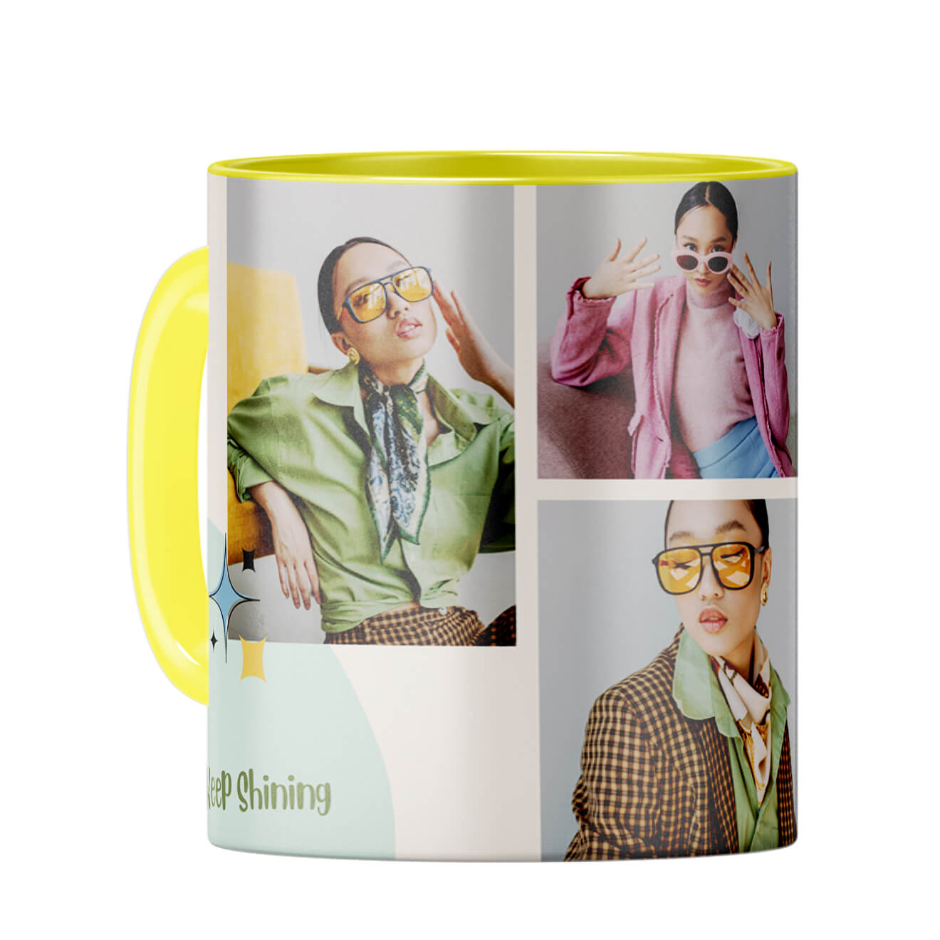 Keep Shining Coffee Mug Yellow