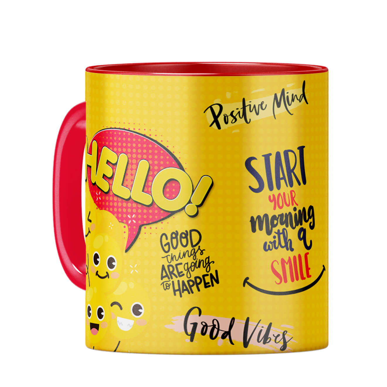 Keep Smiling Coffee Mug Coffee Mug Red