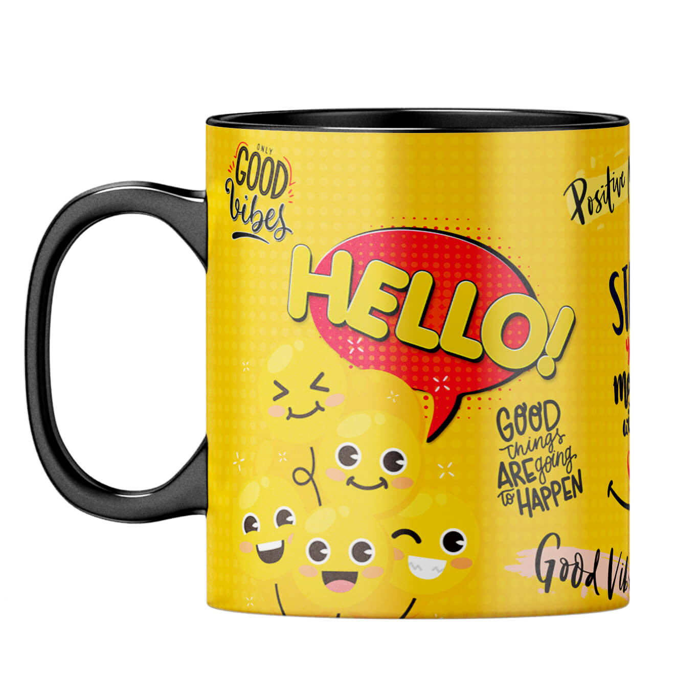 Keep Smiling Coffee Mug Coffee MugF-Black