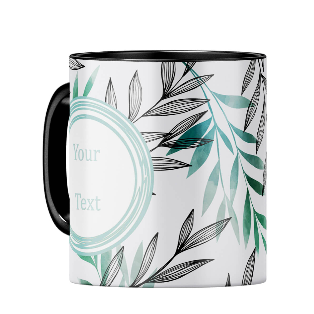 Leafy Coffee MugC-Black