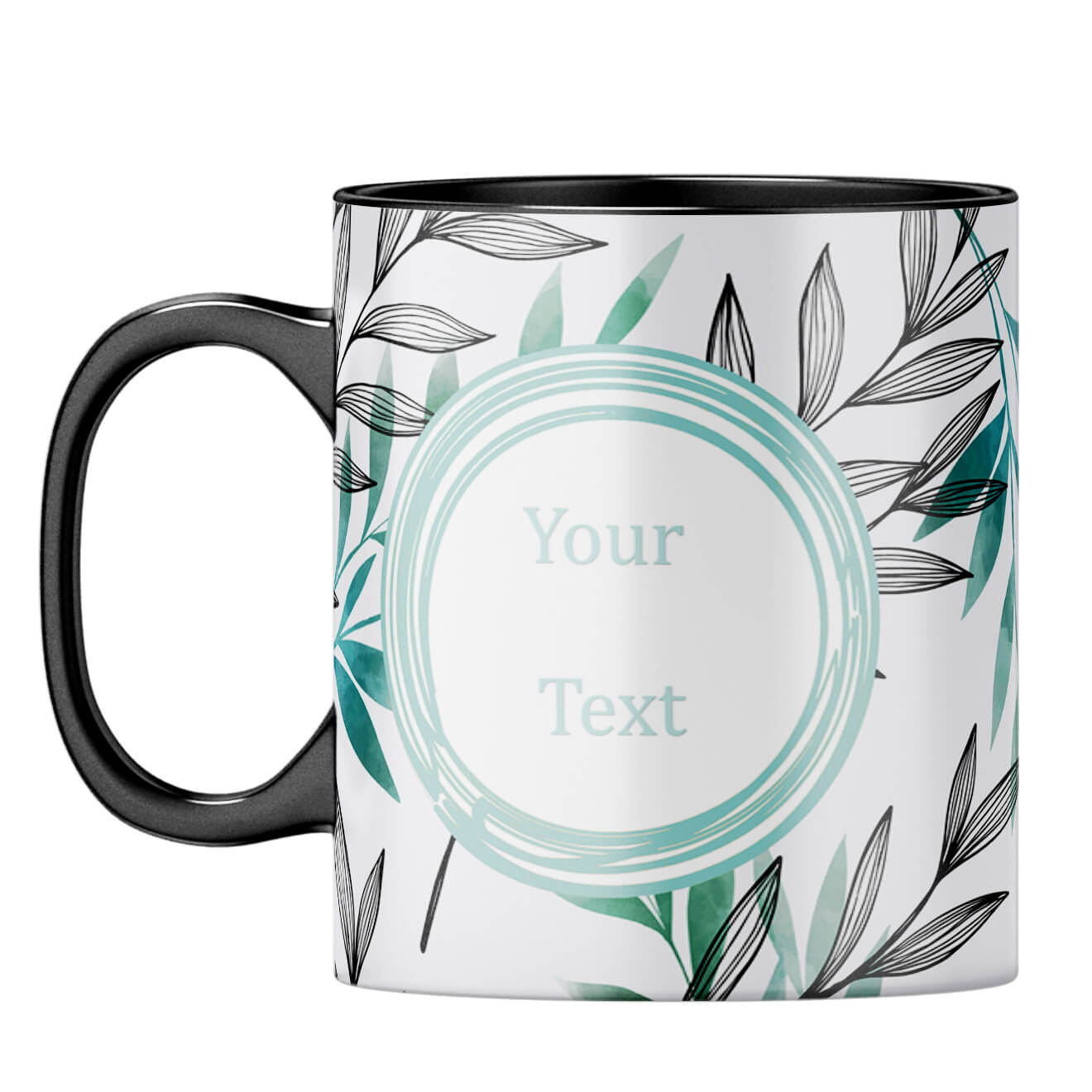 Leafy Coffee Mug Black