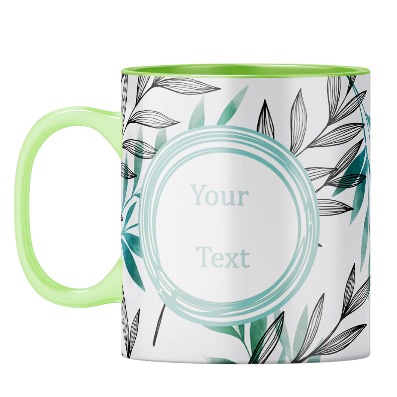 Leafy Coffee Mug Light Green