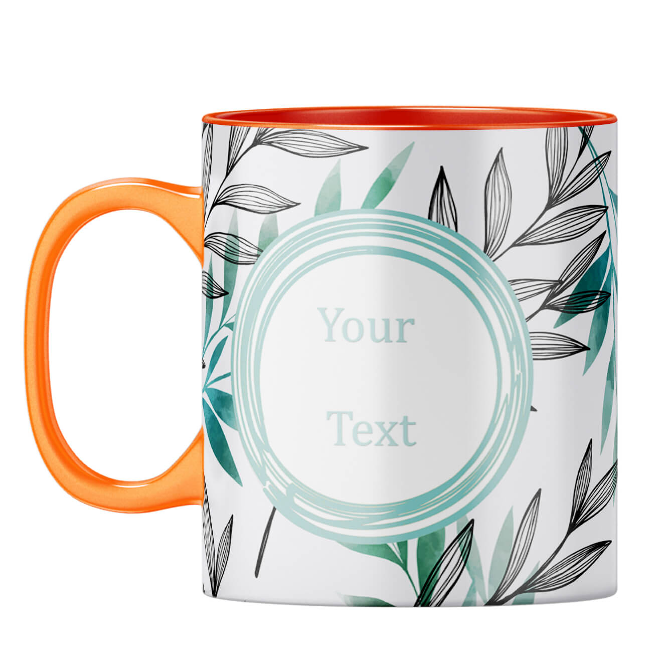 Leafy Coffee Mug Orange