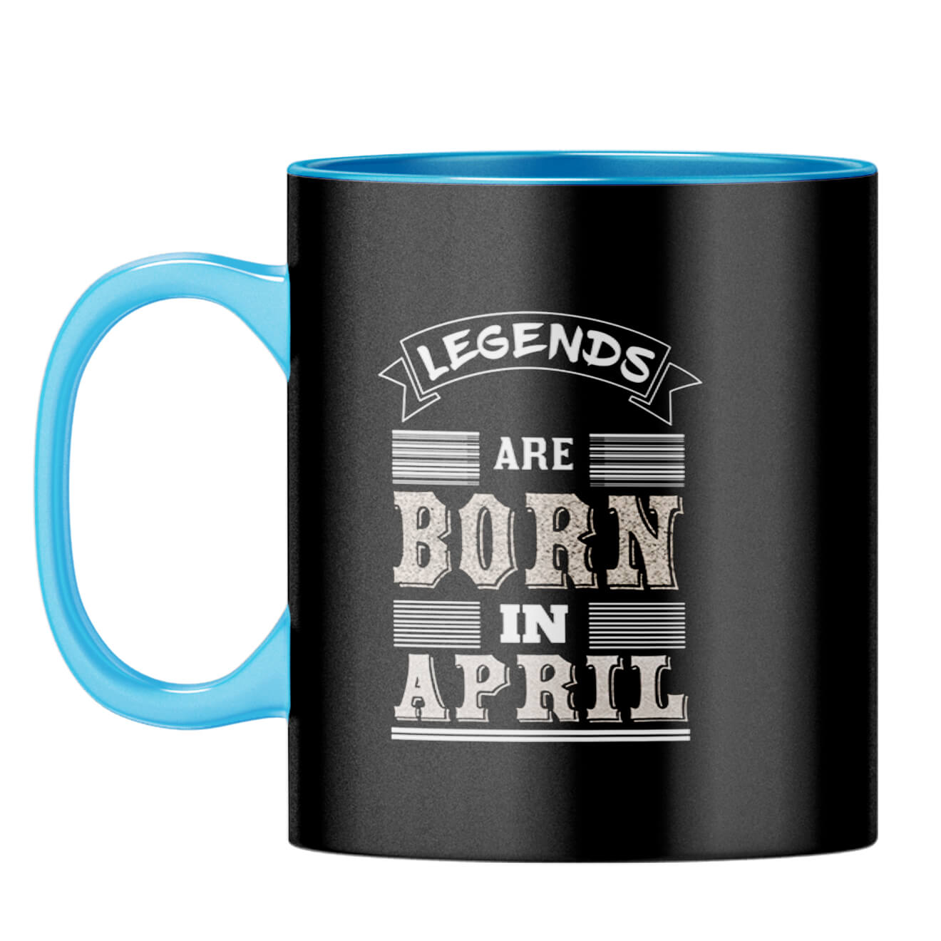 Legends Born in April Coffee Mug Light Blue