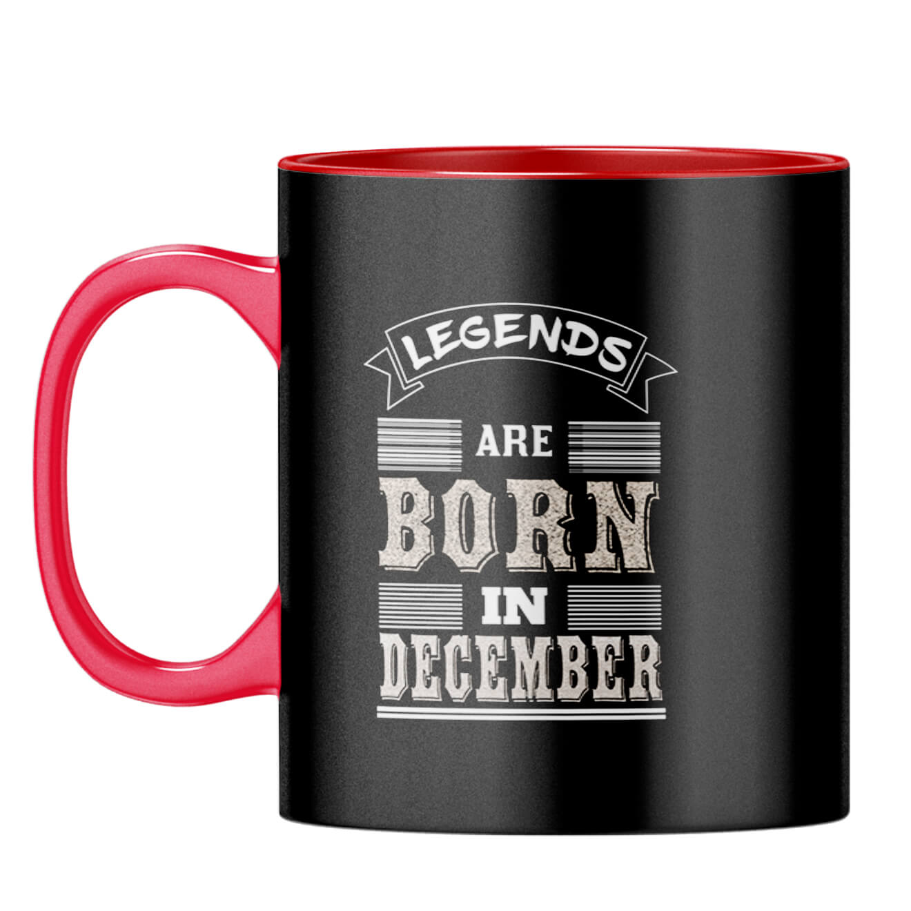 Legends Born in December Coffee Mug Red