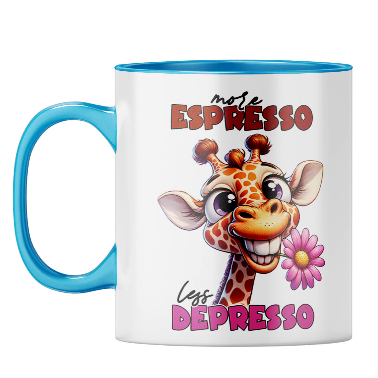 Less Depresson Coffee Mug Light Blue