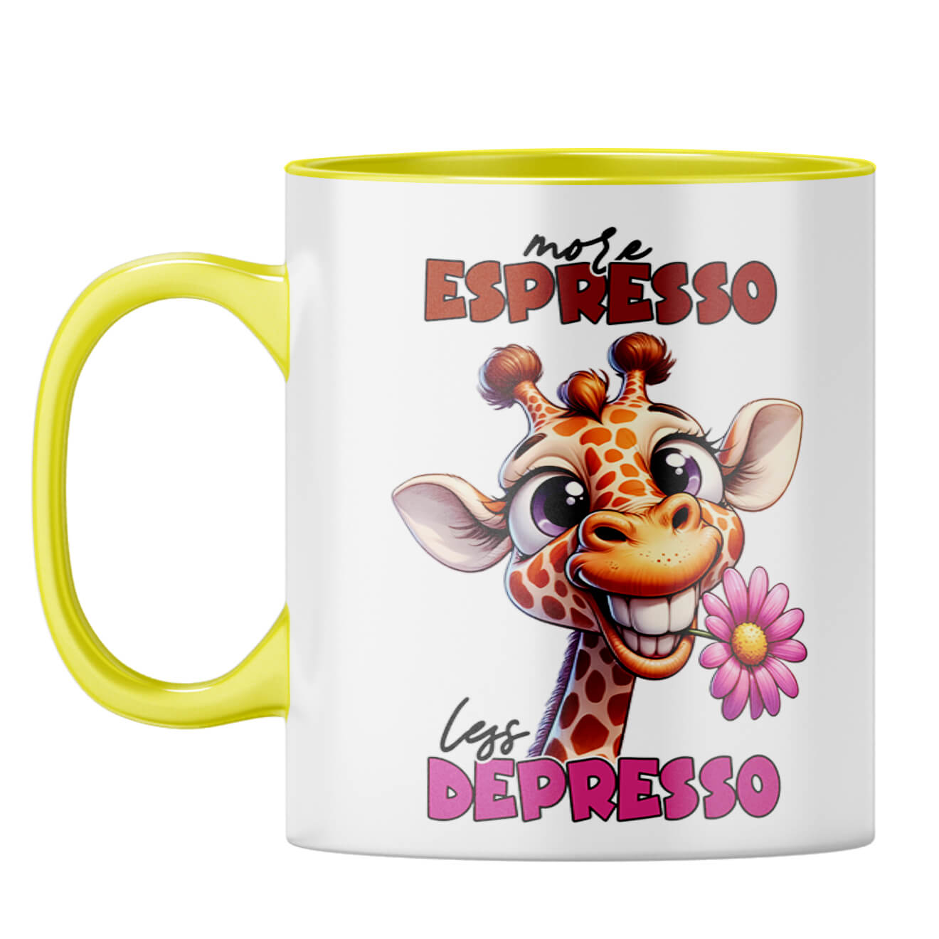 Less Depresson Coffee Mug Yellow