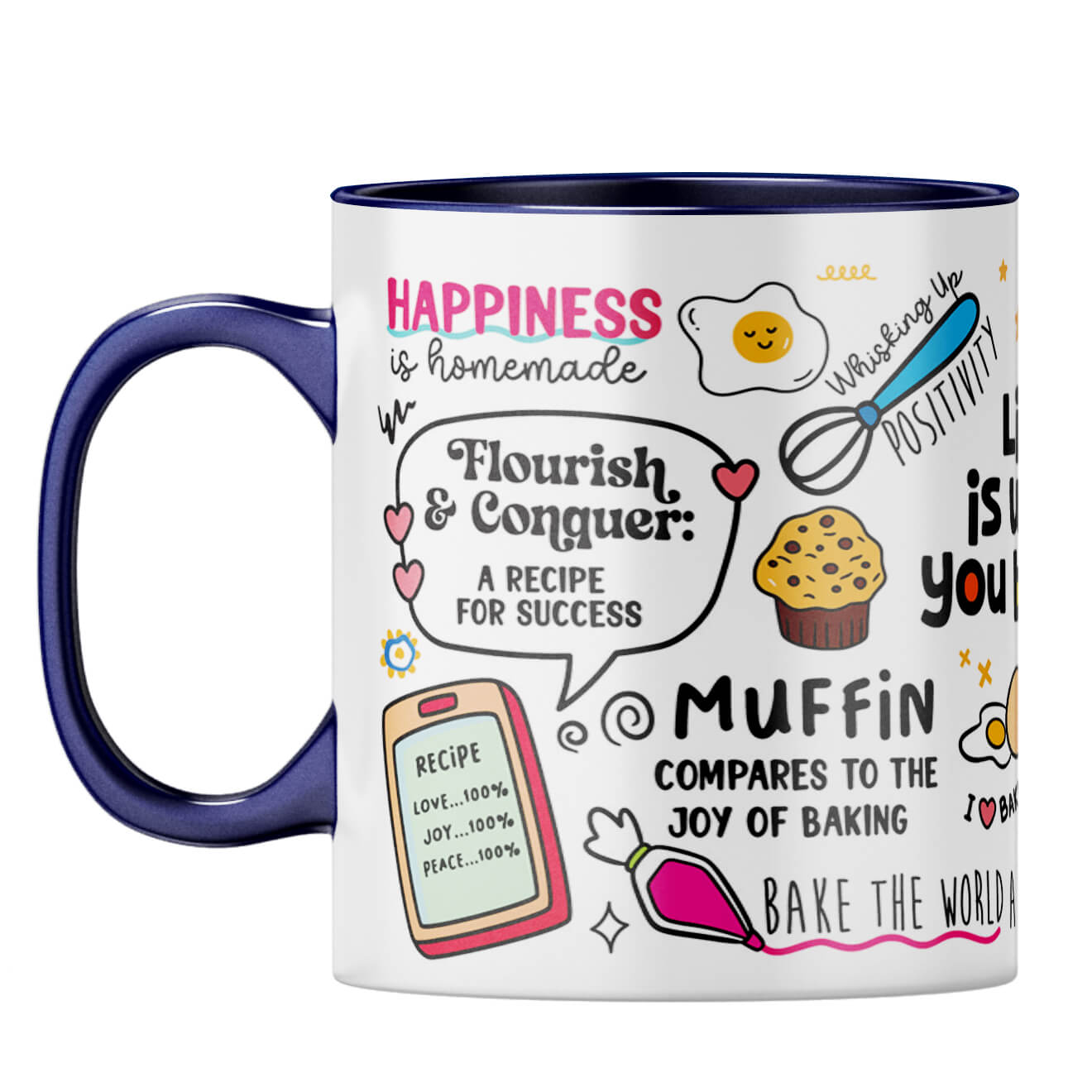 Life is What You Bake It Coffee Mug Dark Blue