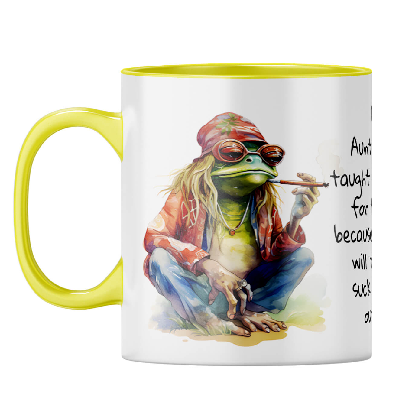 Live for Today Coffee Mug Yellow