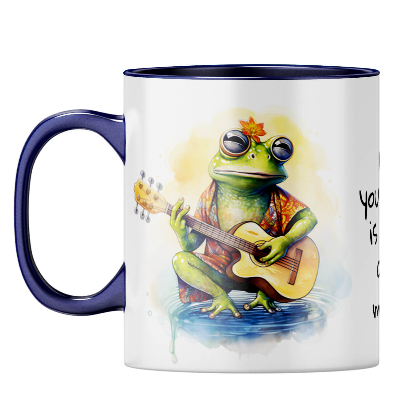 Love and Music Coffee Mug Dark Blue