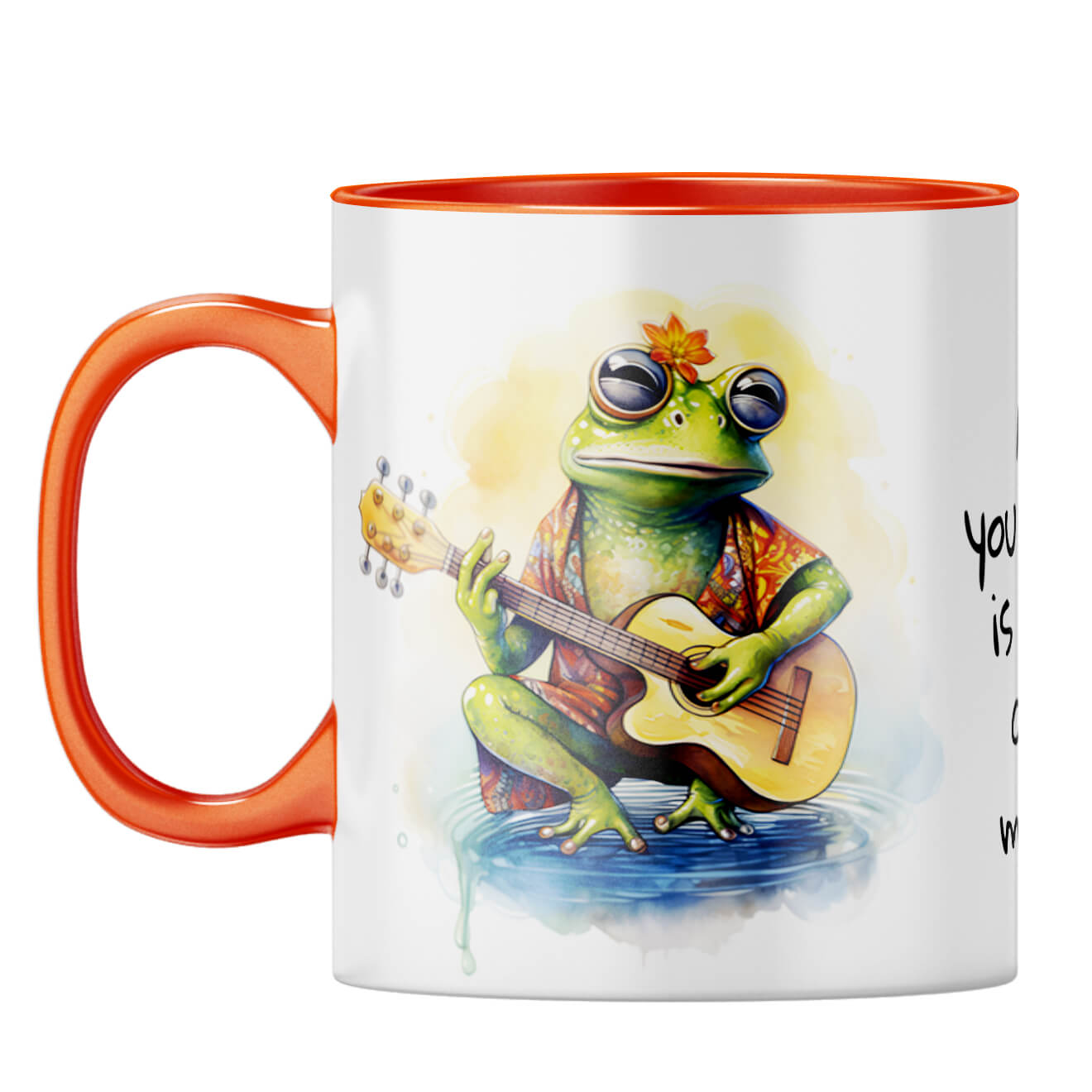 Love and Music Coffee Mug Orange