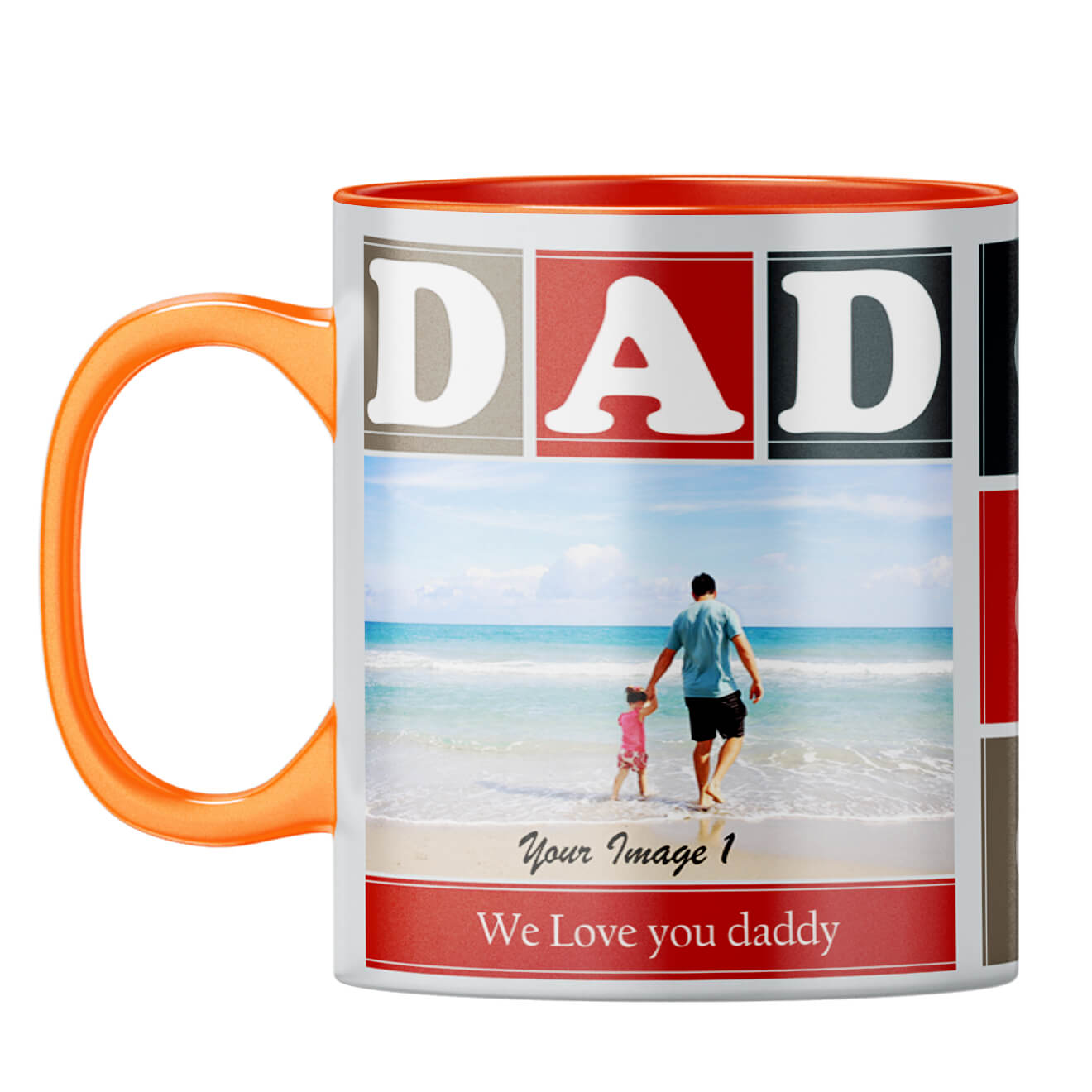 Love Dad Coffee Mug Orange