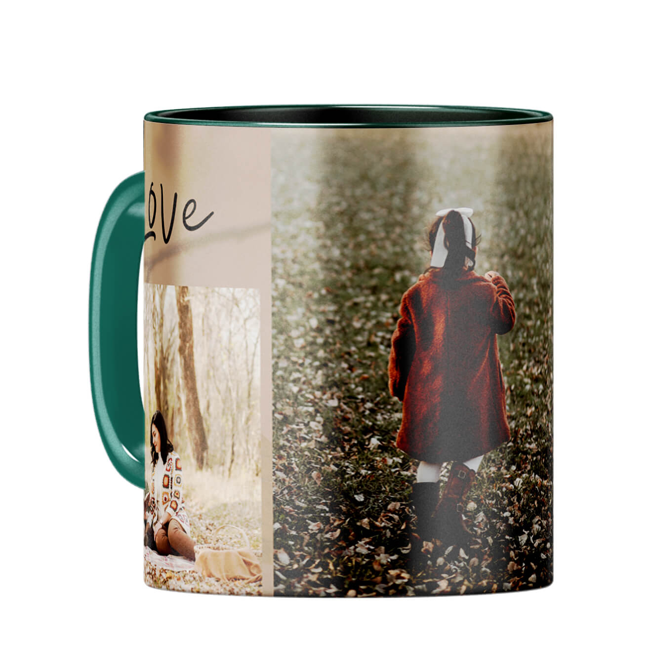 Love Family Coffee Mug Dark Green
