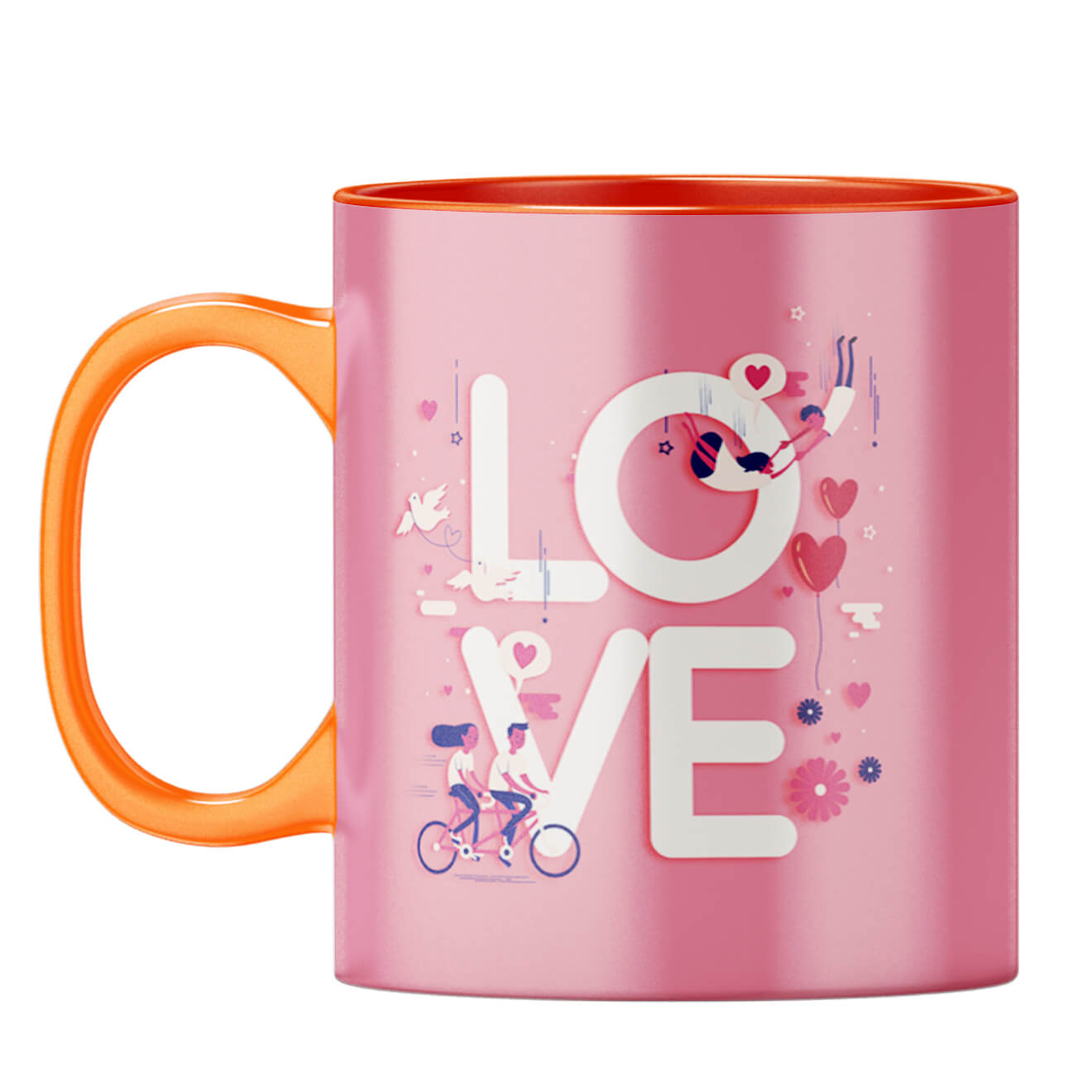 Love For Your Valentine Coffee Mug Orange