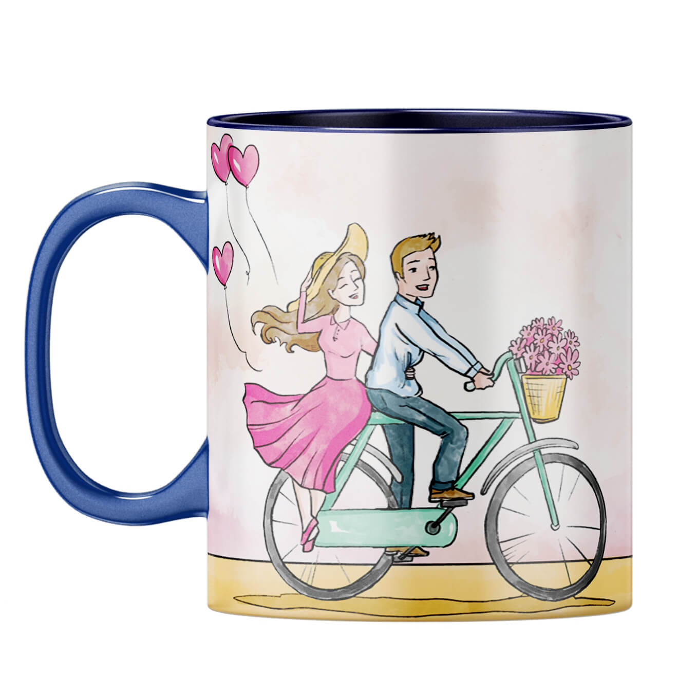 Love is on it's way Coffee Mug Dark Blue