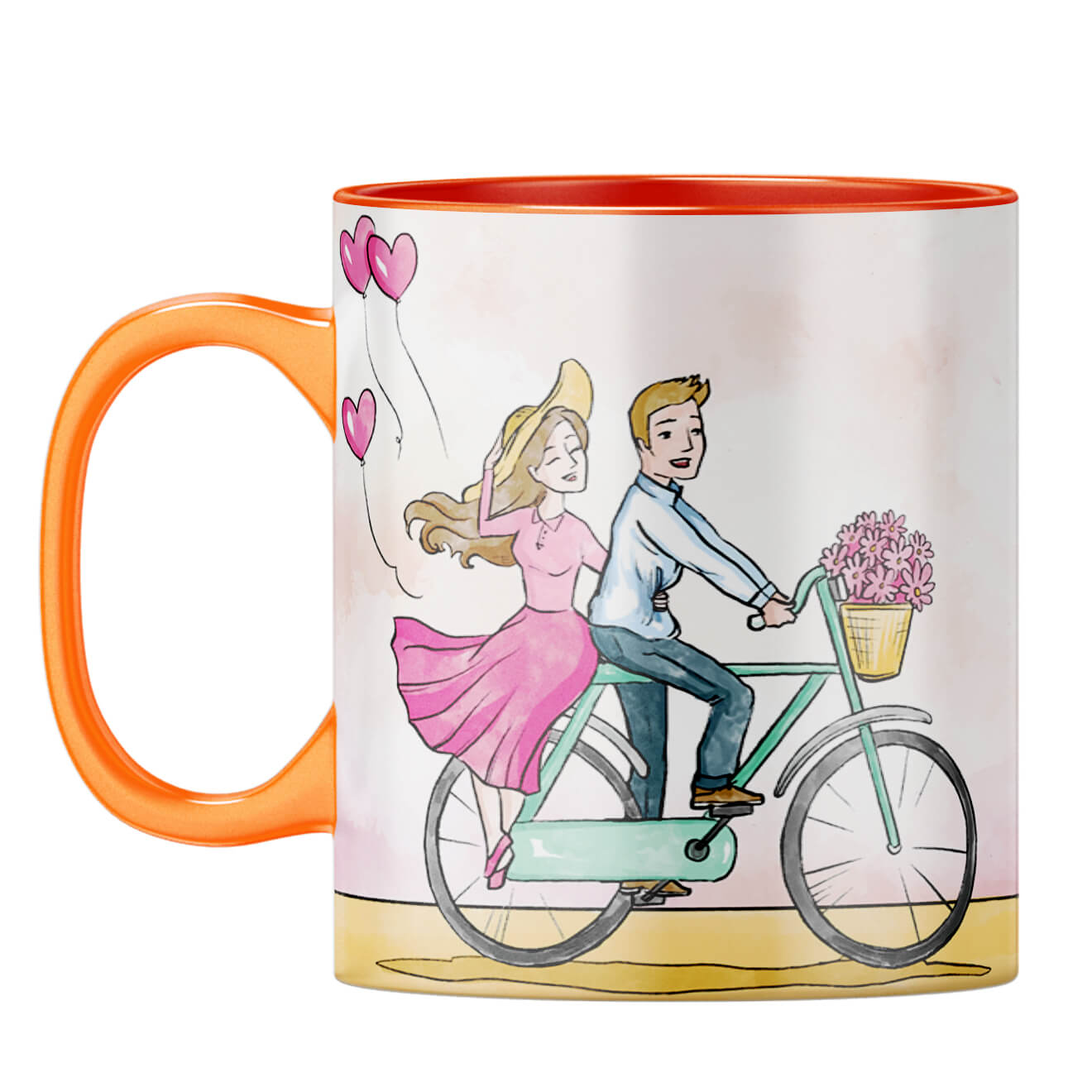 Love is on it's way Coffee Mug Orange