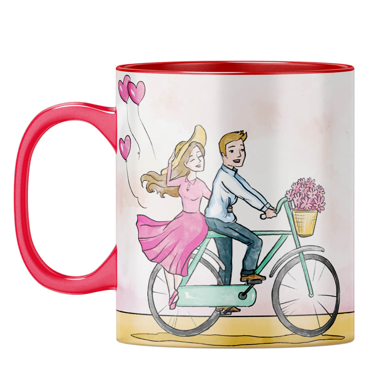 Love is on it's way Coffee Mug Red