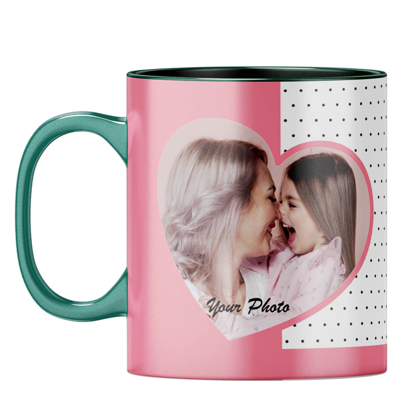 Love Mom Coffee Mug Dark Green