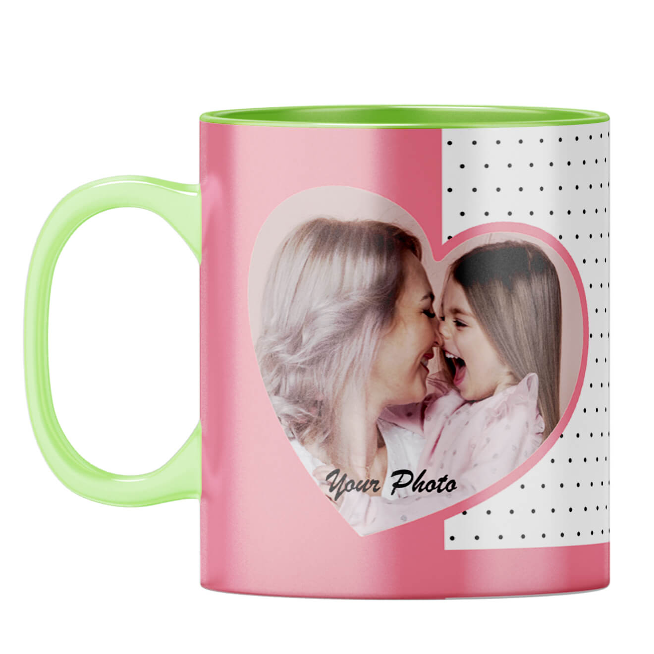 Love Mom Coffee Mug Light Green