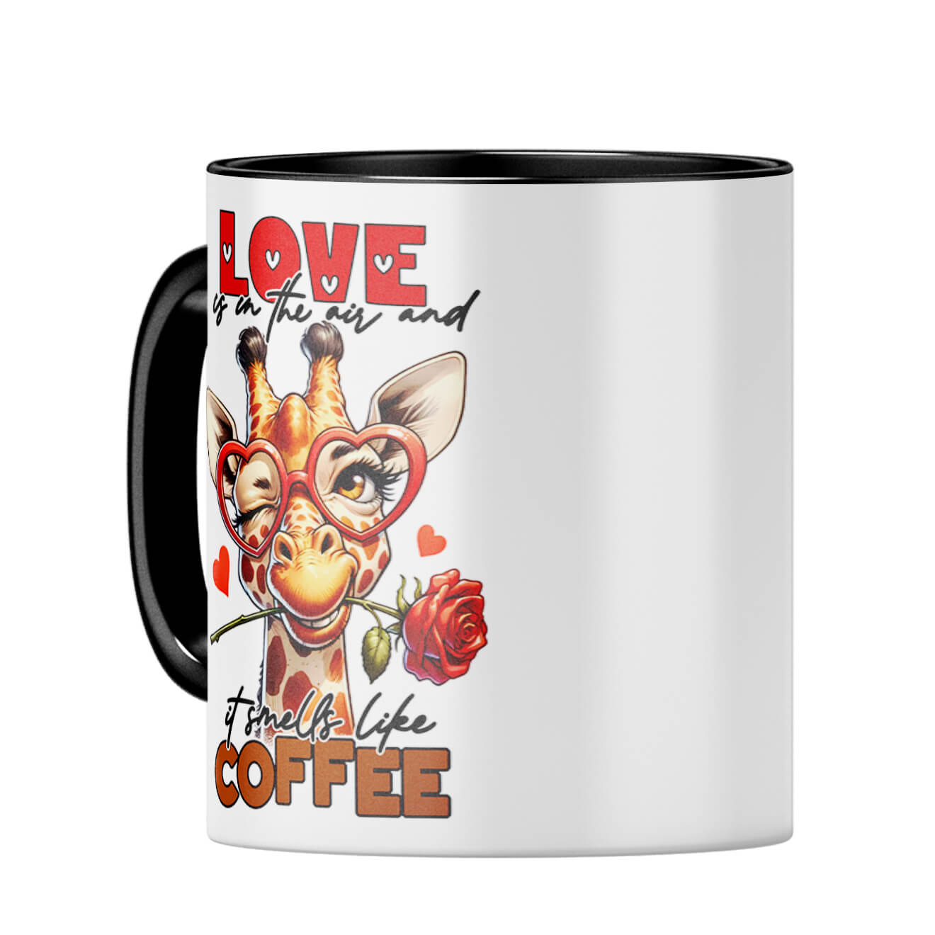 Love Smells Like Coffee Coffee MugC-Black