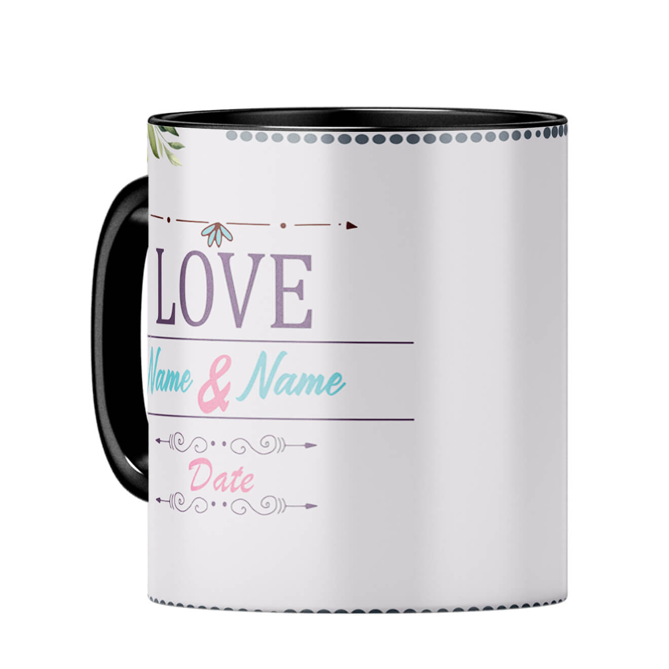 Love with Photo Coffee MugC-Black