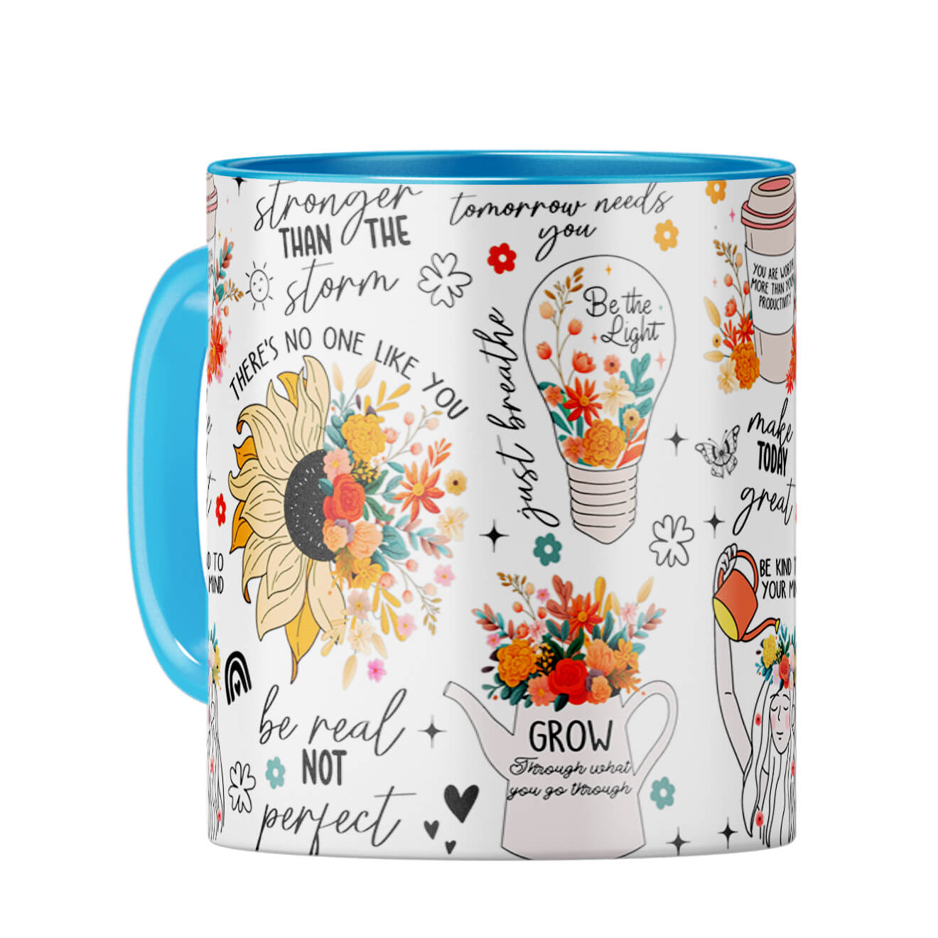 Make Today Great Coffee Mug Light Blue