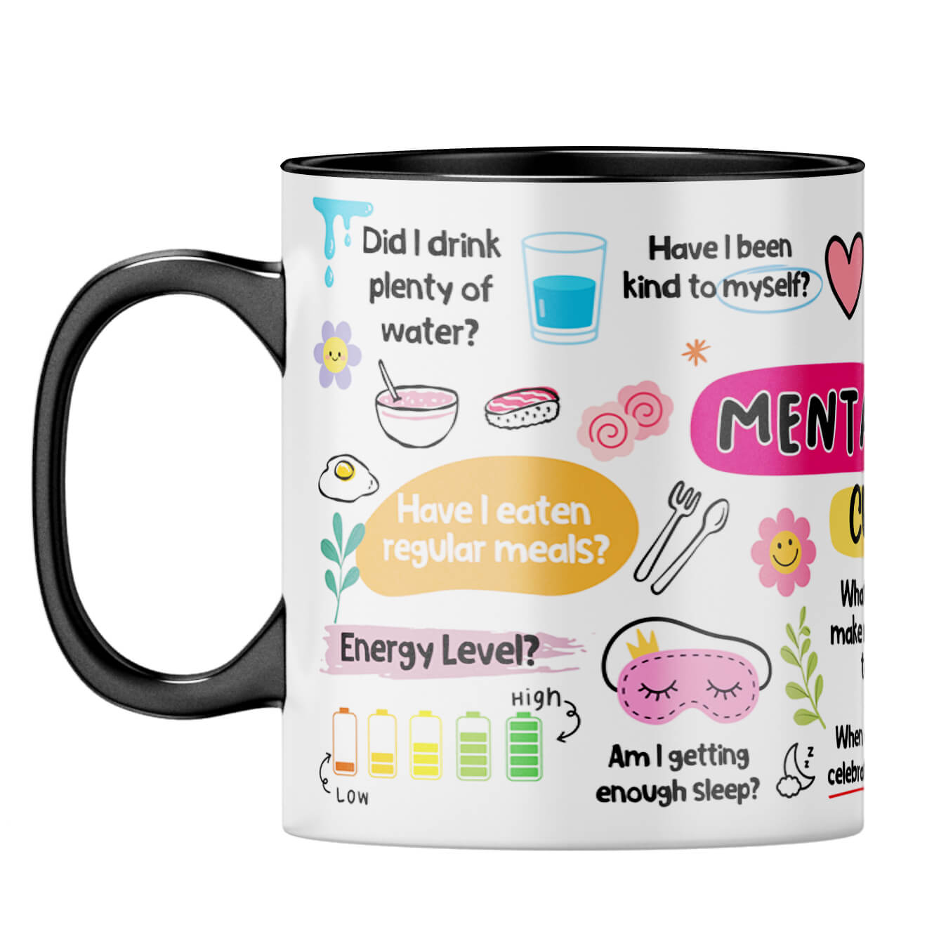 Mental Health Check In Coffee MugF-Black