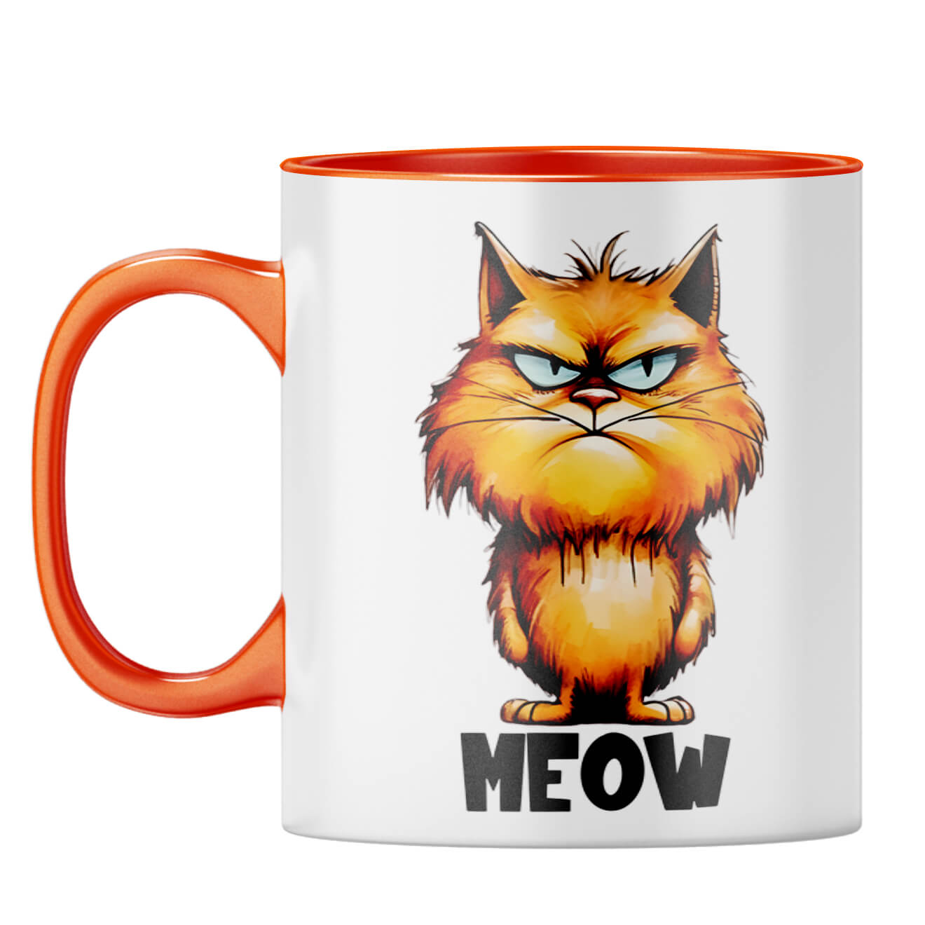 Meow Coffee Mug Orange