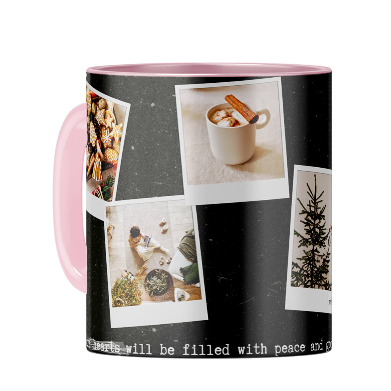 Merry Christmas Coffee Mug Pink